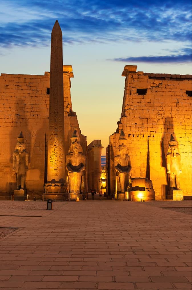 Luxor Temple At Dusk